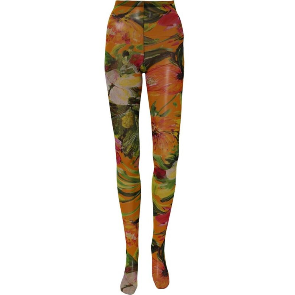 Dolce & Gabbana Floral Nylon Tights Stockings Multicolor Women's Socks